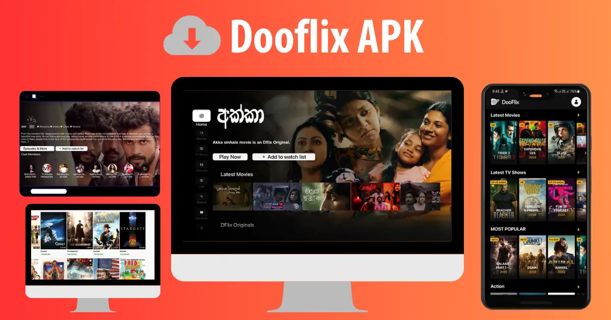 Dooflix App movie details page.
